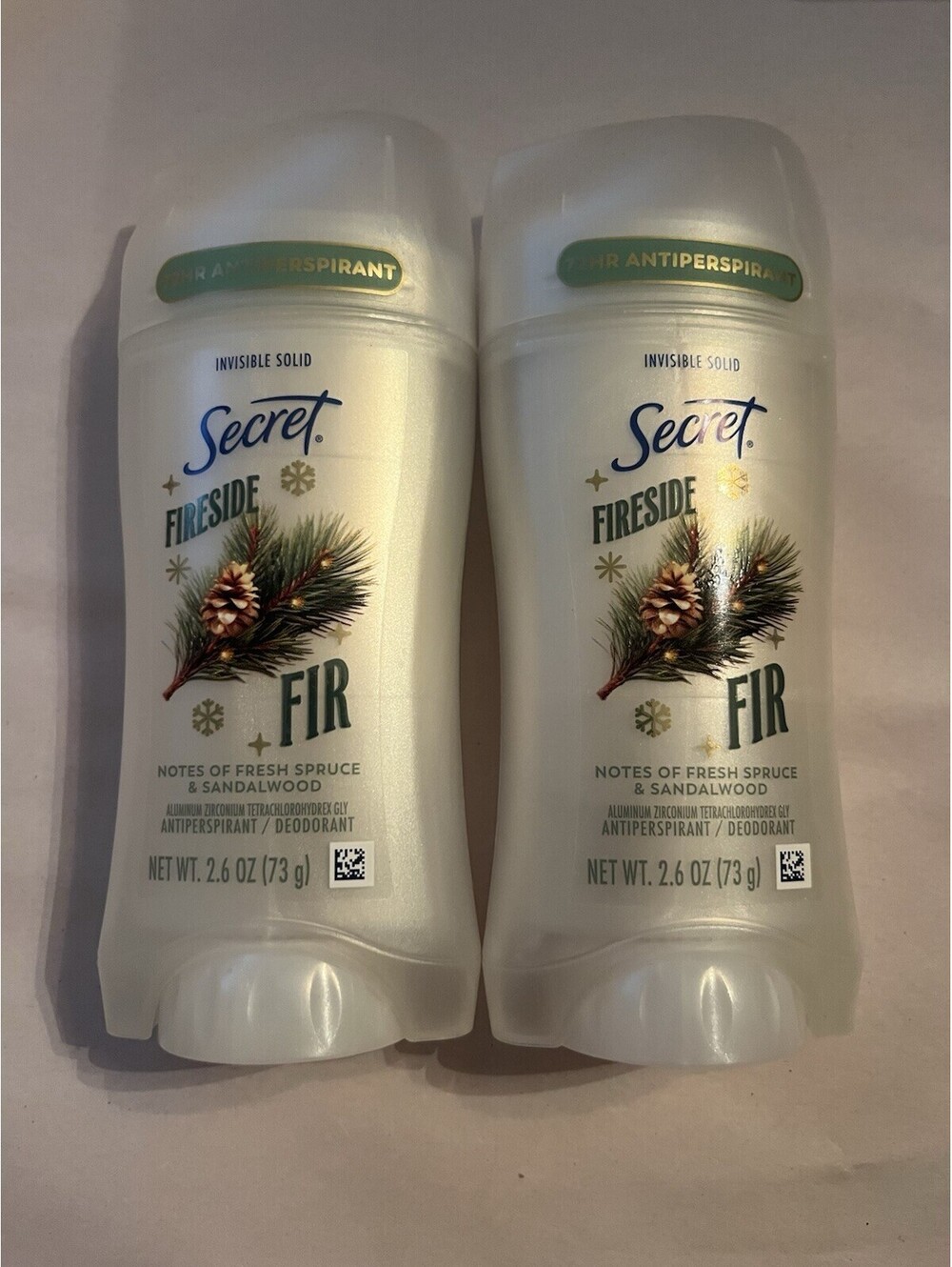 Secret Fireside Fir Antiperspirant Deodorant 2.6 oz 72HR Fresh Spruce Sandalwood